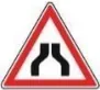 Ілюстрація до питання: Де встановлюється даний дорожній знак?